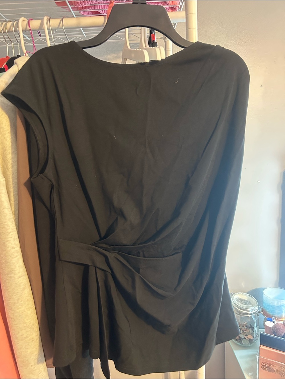 Grace Karin Black Asymmetrical Twist-Front Dress
